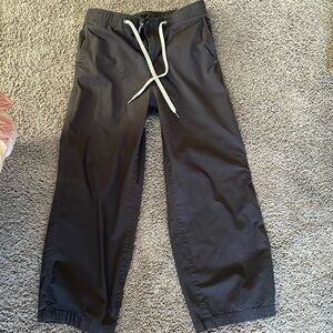 Grey wide leg crop pants